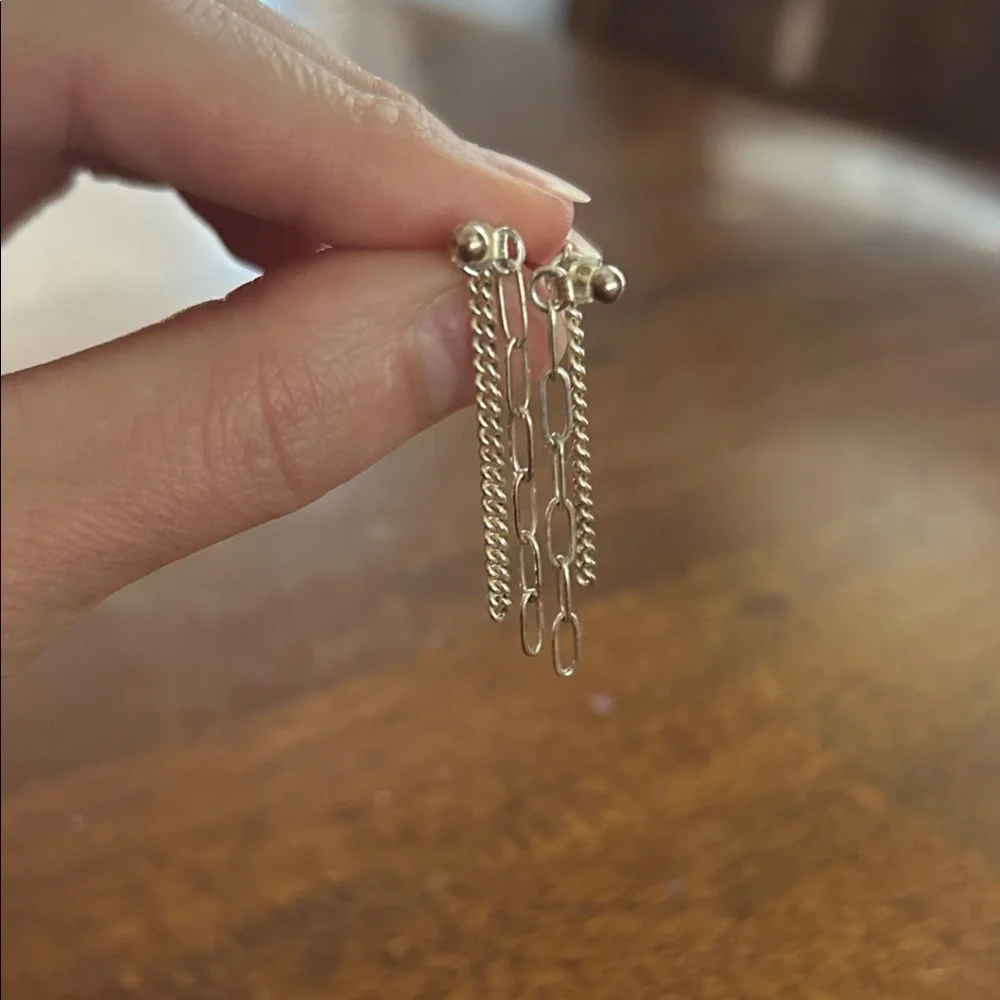 Sonny Backdrop Earrings - Sterling Silver - Picture 2 of 2